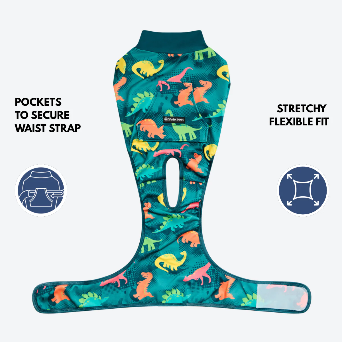 Dog Surgical Suit (2-pack) - Dinosaurs and Dragons - Image 9