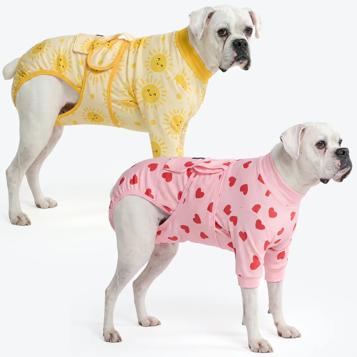 Dog Surgical Suit (2-pack) - Pink Hearts and Sunshine - Image 5