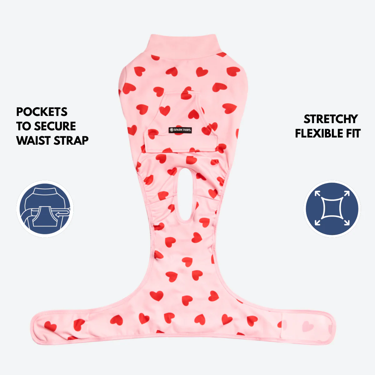Dog Surgical Suit (2-pack) - Pink Hearts and When Pigs Fly - Image 9