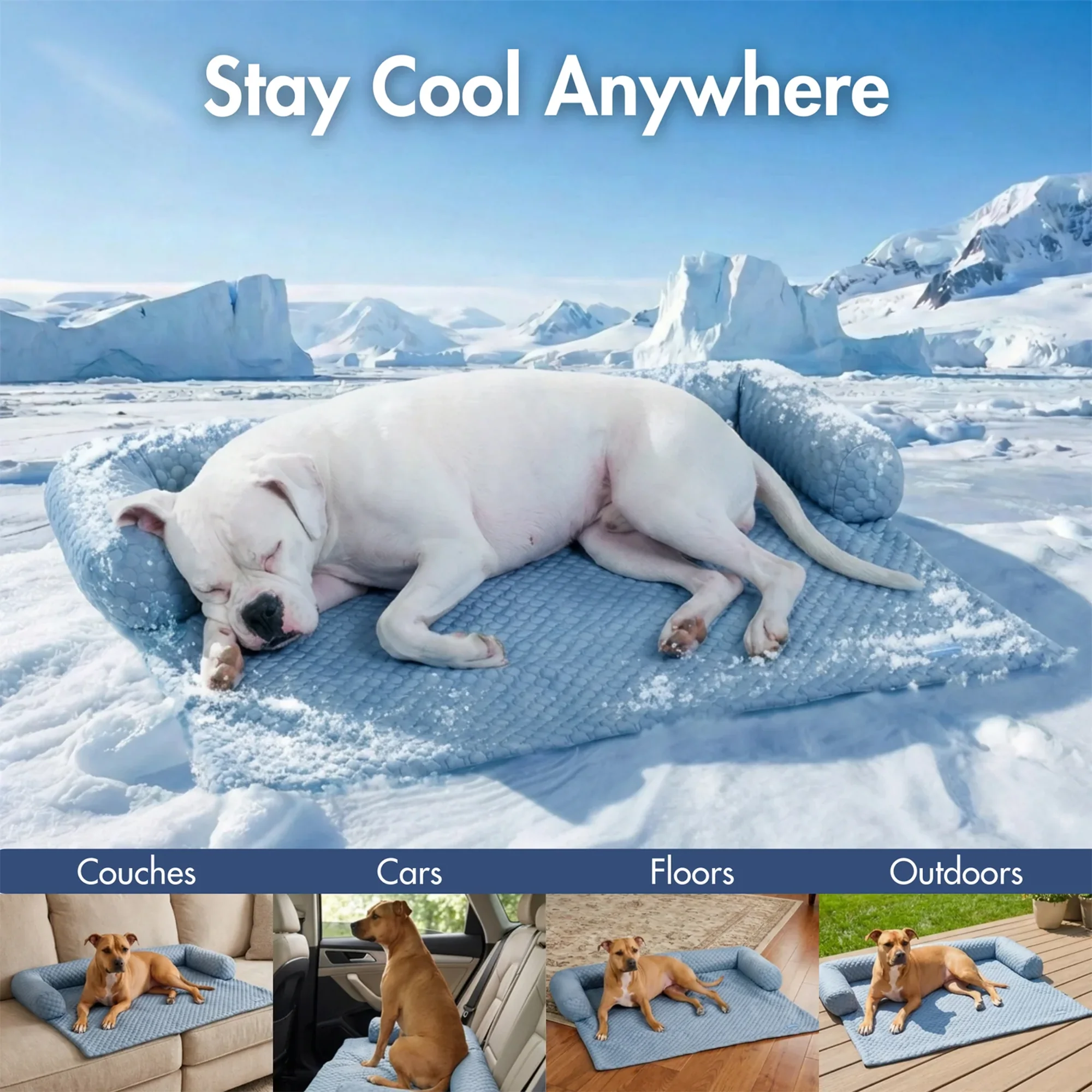 Frostcore™ Cooling Couch Cover Dog Bed and Cooling Mat Sets - Image 6
