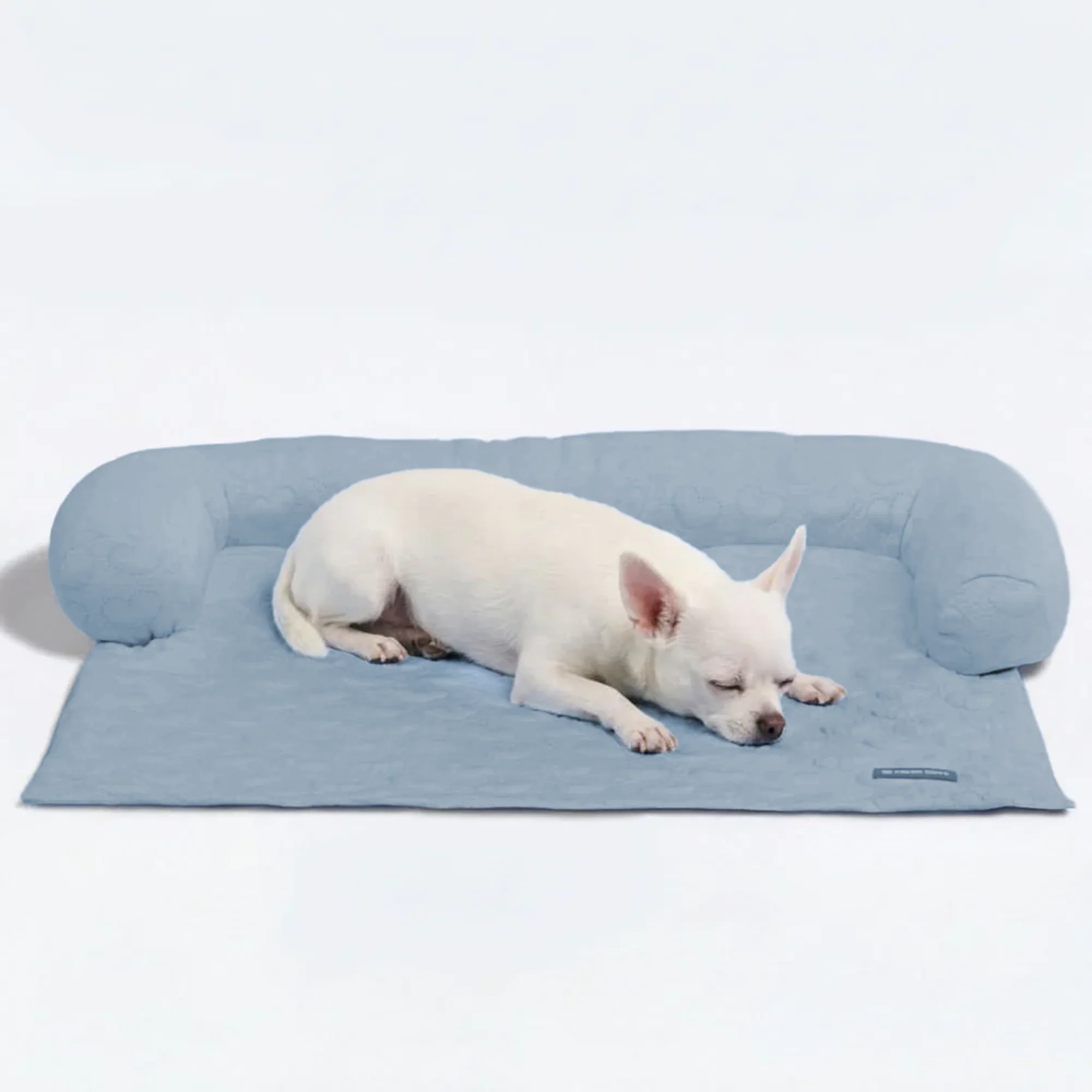 Frostcore™ Cooling Couch Cover Dog Bed - Hearts Ash Blue - Image 2