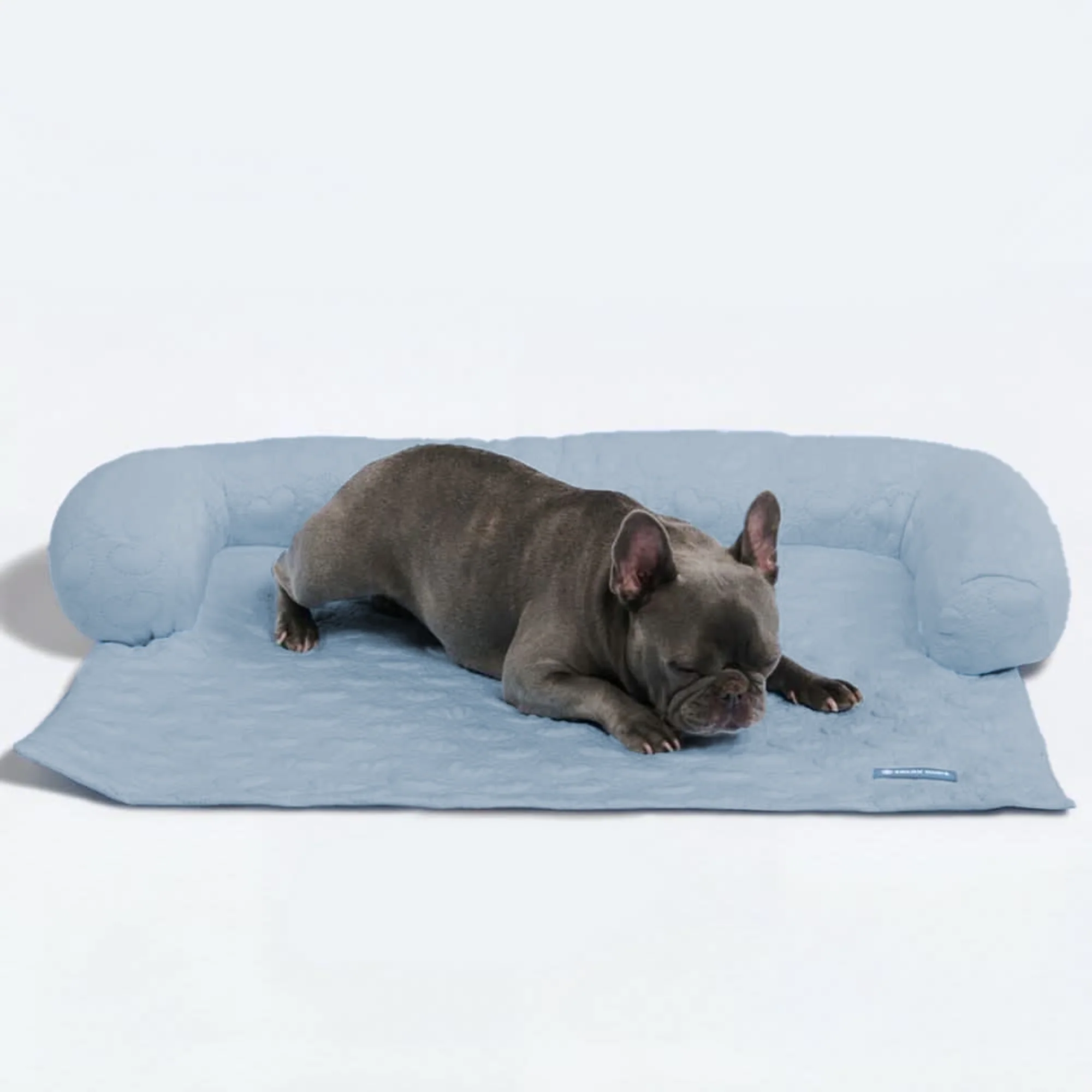 Frostcore™ Cooling Couch Cover Dog Bed - Hearts Ash Blue - Image 3