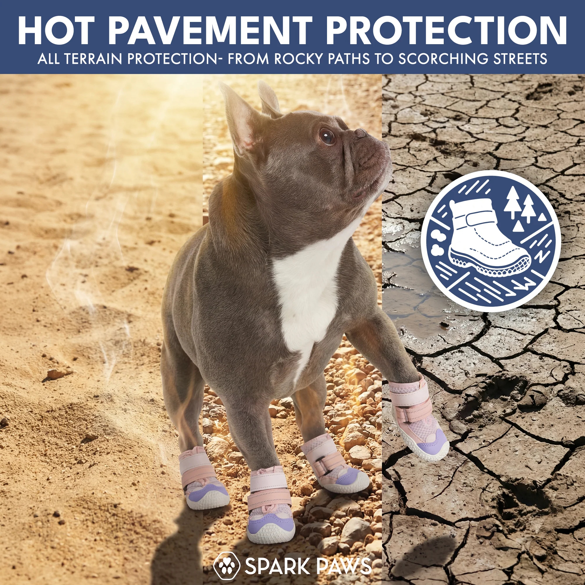 Hot Pavement Pawtector Dog Shoes - Pink Purple - Image 3