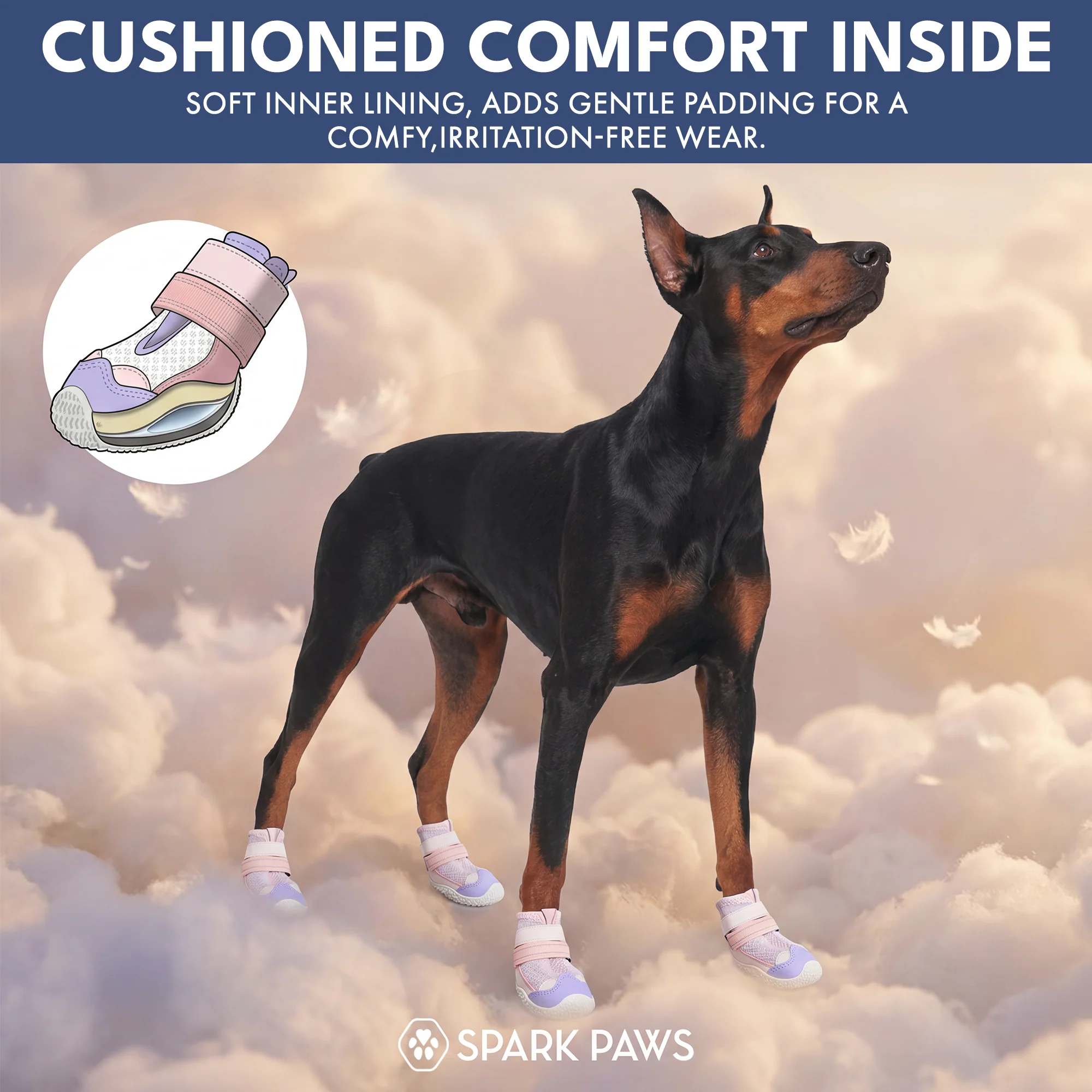 Hot Pavement Pawtector Dog Shoes - Pink Purple - Image 5