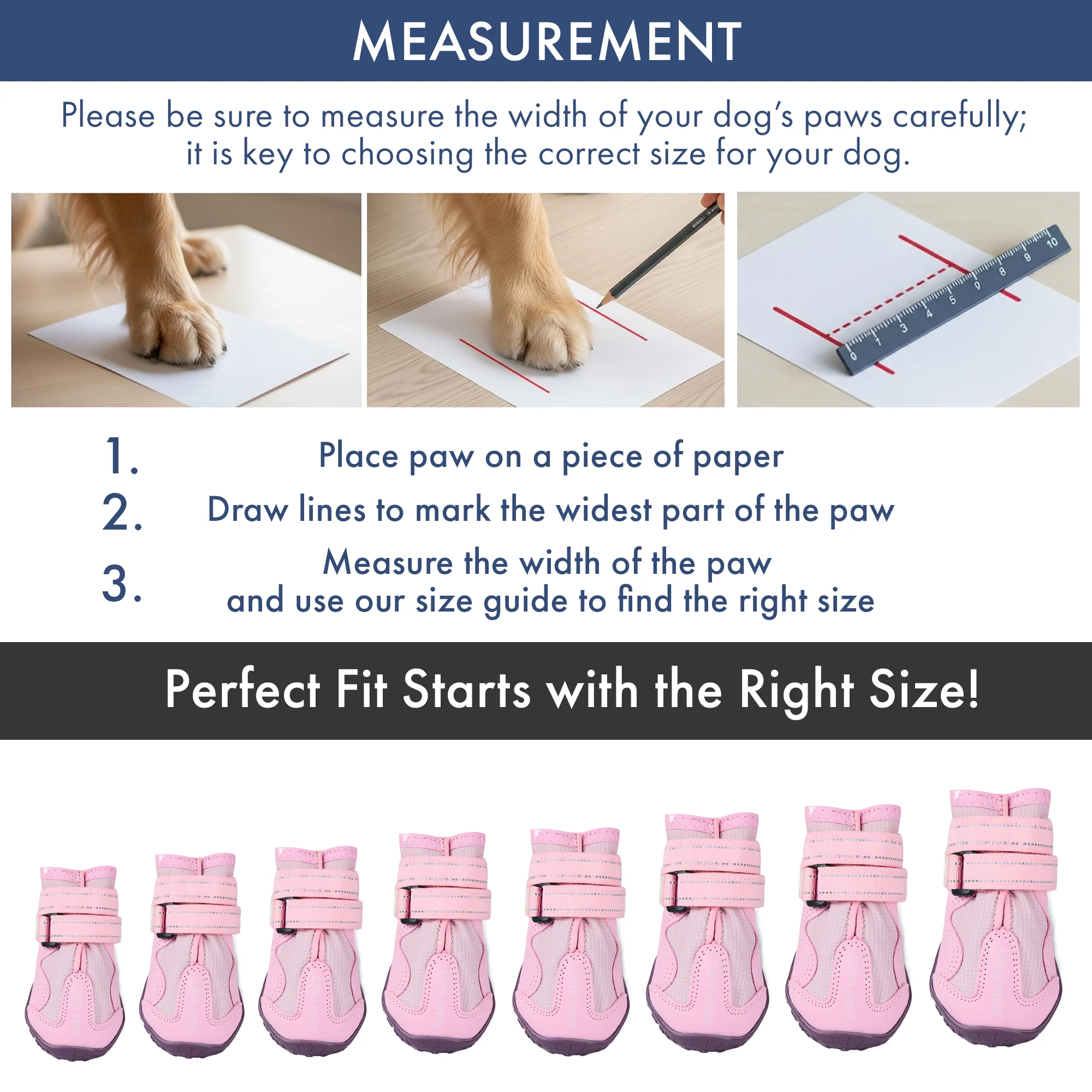 Spark Paws 365 - The All-Season Dog Shoes - Pink - Image 3