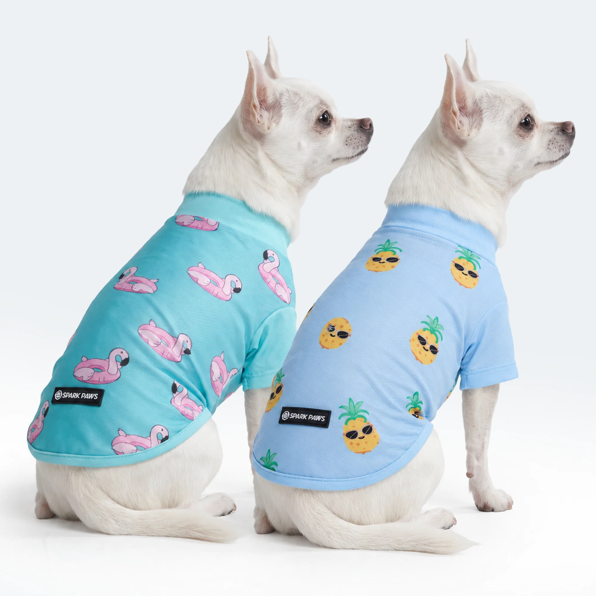 Sunblock Dog T-Shirt (2-pack) - Flamingo Pineapple
