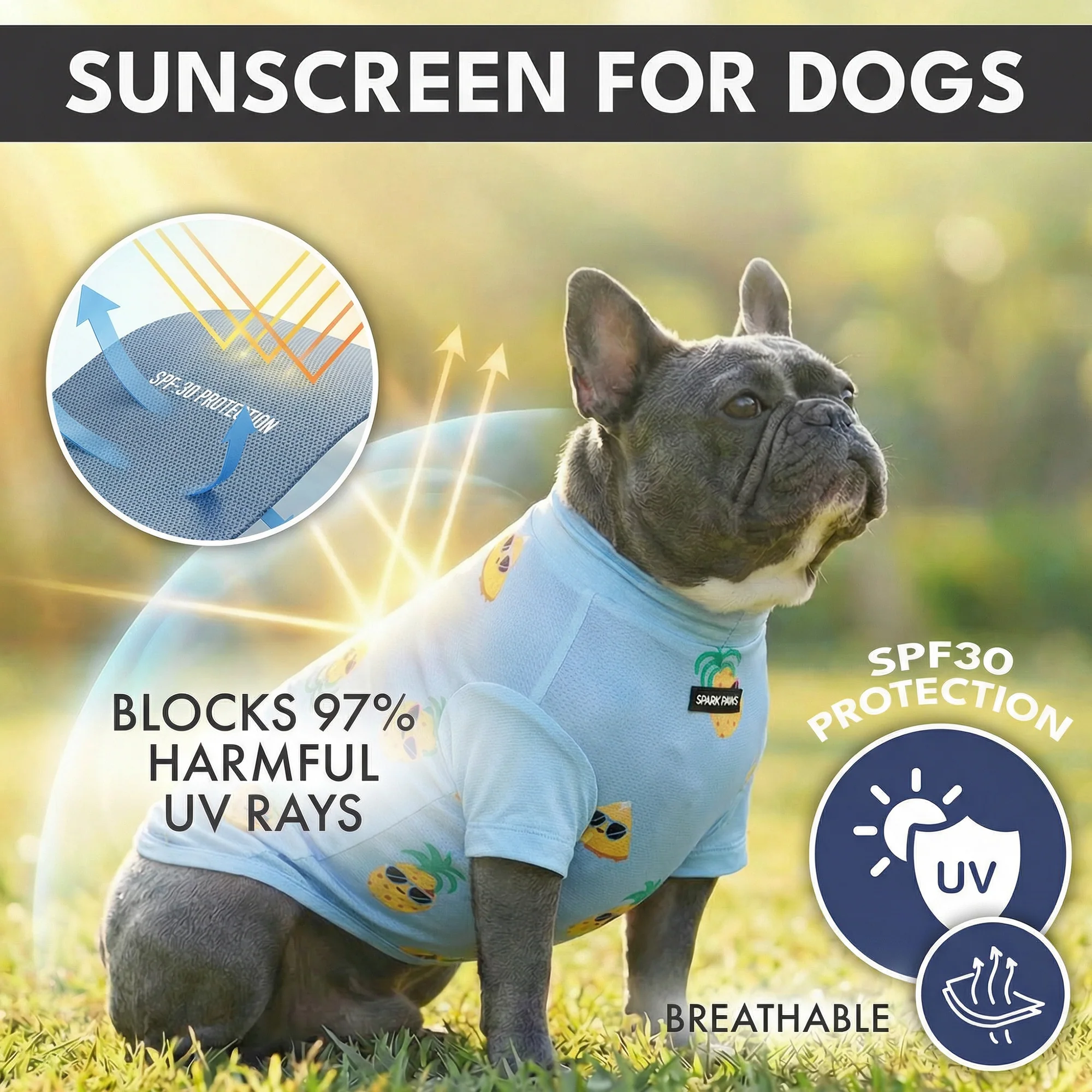Sunblock Dog T-Shirt (2-pack) - Flamingo Pineapple - Image 5
