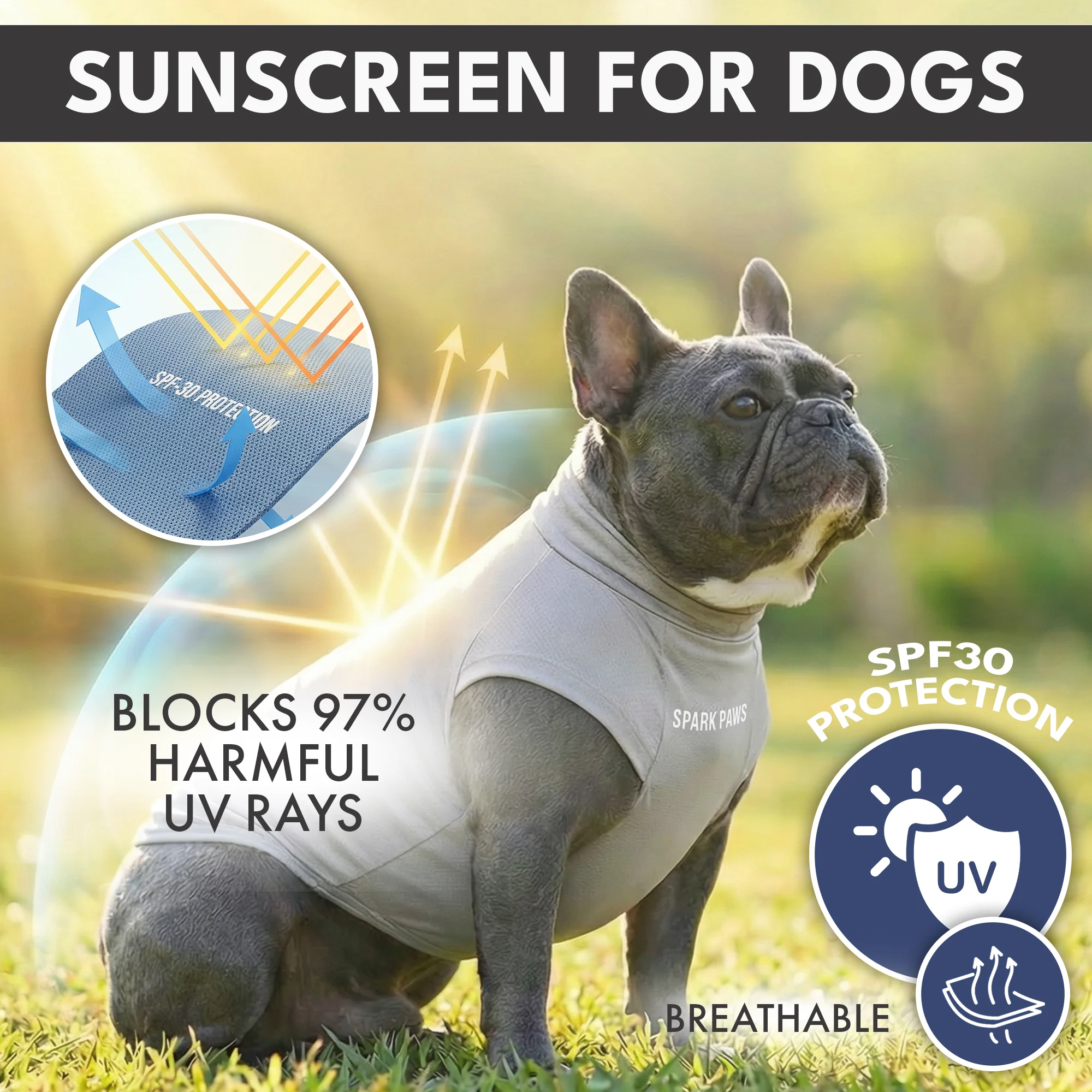 Sunblock Dog T-Shirt (2-pack) - Blue Grey - Image 5