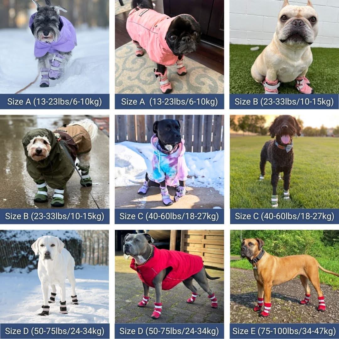Dog Rainboots, Waterproof Dog Shoes - Pink - Image 3